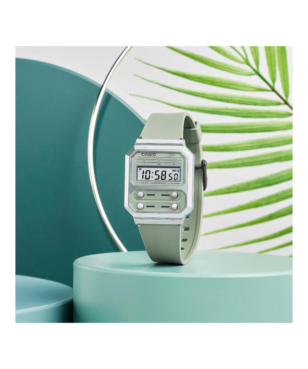 RELOJ CASIO VINTAGE A100WEF-3ADF -VERDE - Image 2