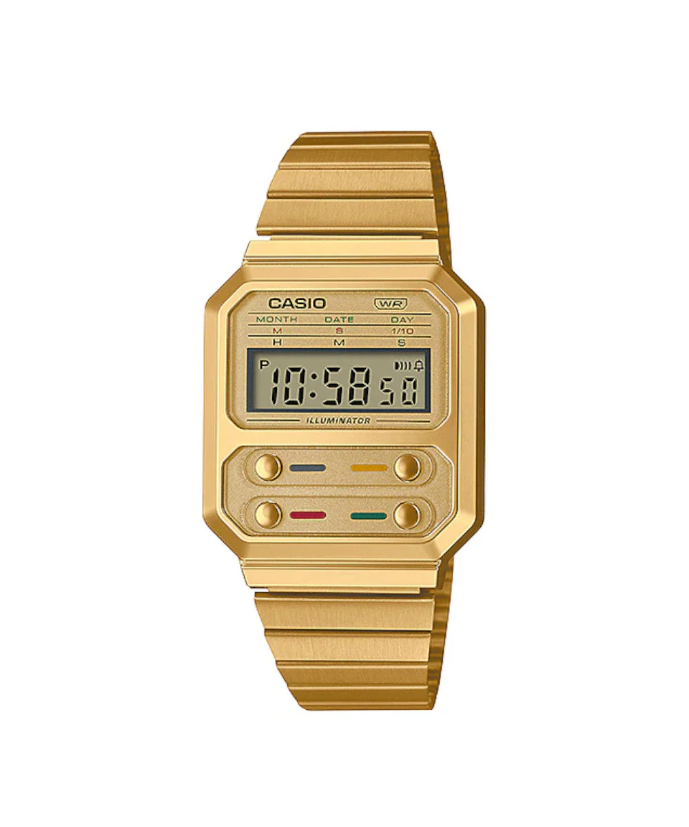 RELOJ CASIO VINTAGE A100WEG-9ADF -DORADO