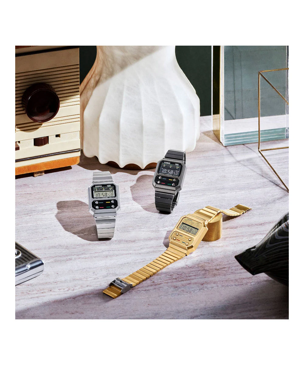 RELOJ CASIO VINTAGE A100WEGG-1ADF -NEGRO - Image 4