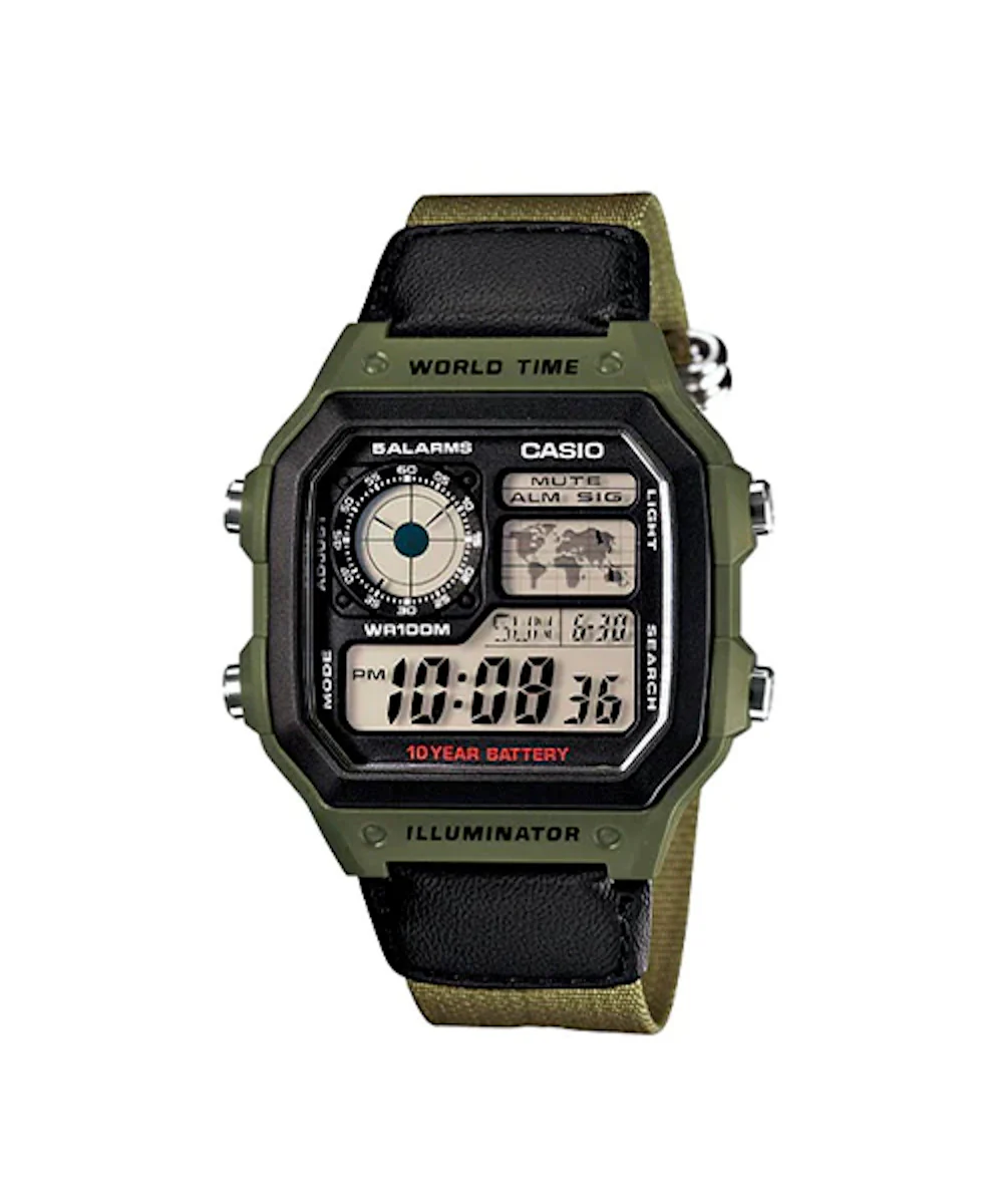 RELOJ PARA HOMBRE CASIO AE-1200WHB-3BVDF -VERDE