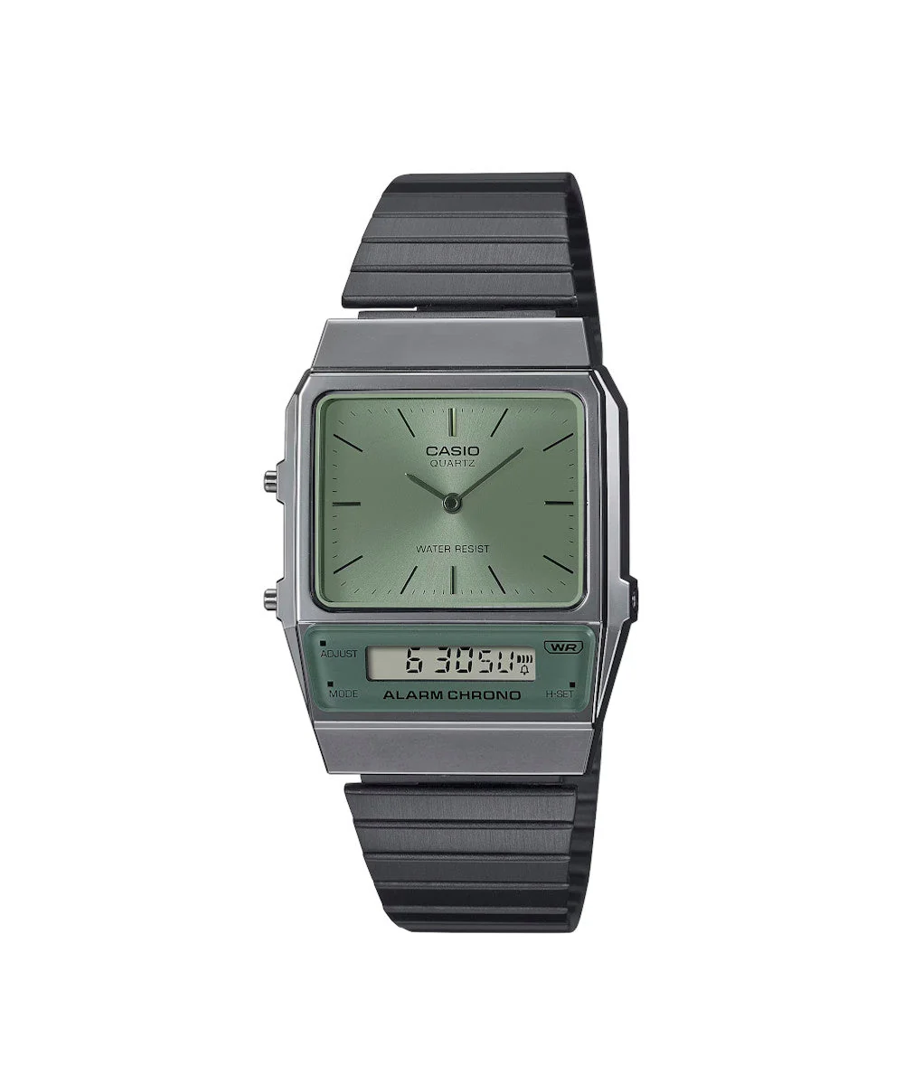 RELOJ CASIO VINTAGE AQ-800ECGG-3ADF -VERDE