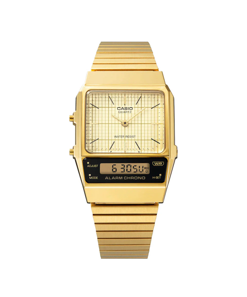 RELOJ CASIO VINTAGE AQ-800EG-9ADF -DORADO