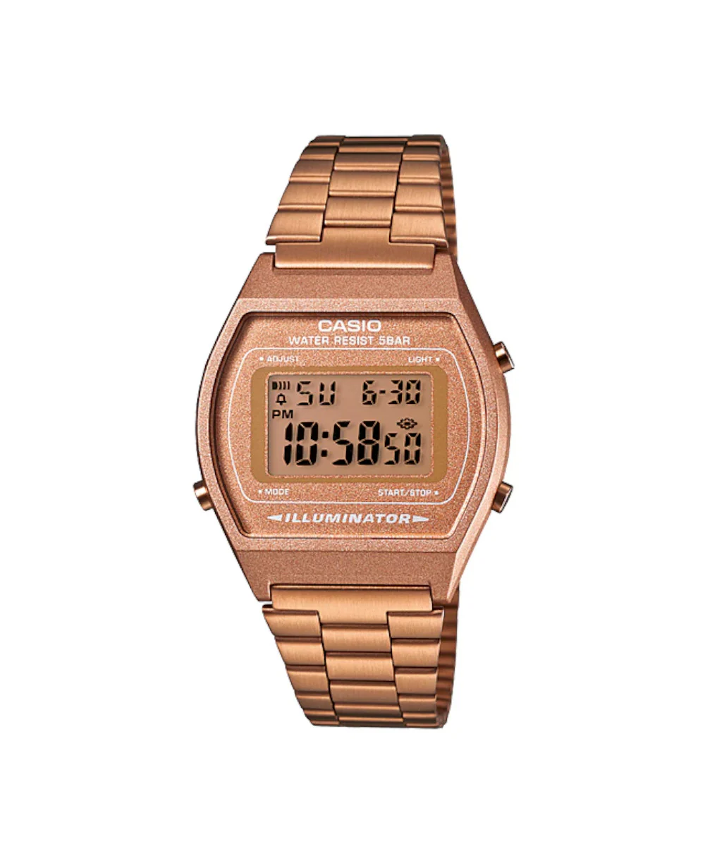 RELOJ CASIO VINTAGE B640WC-5ADF -CAFÉ