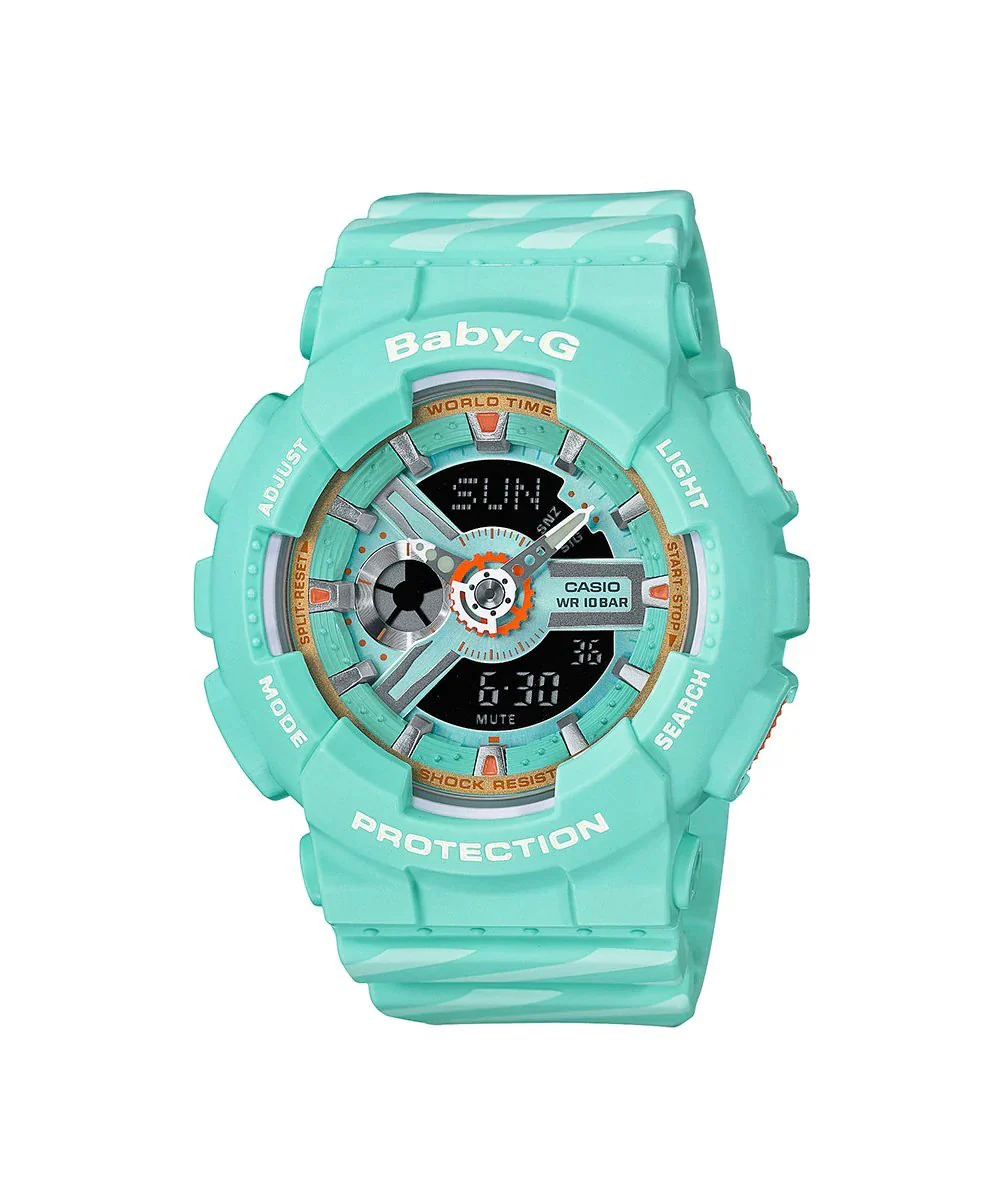 RELOJ PARA MUJER CASIO BABY-G BA-110CH-3ADR -VERDE