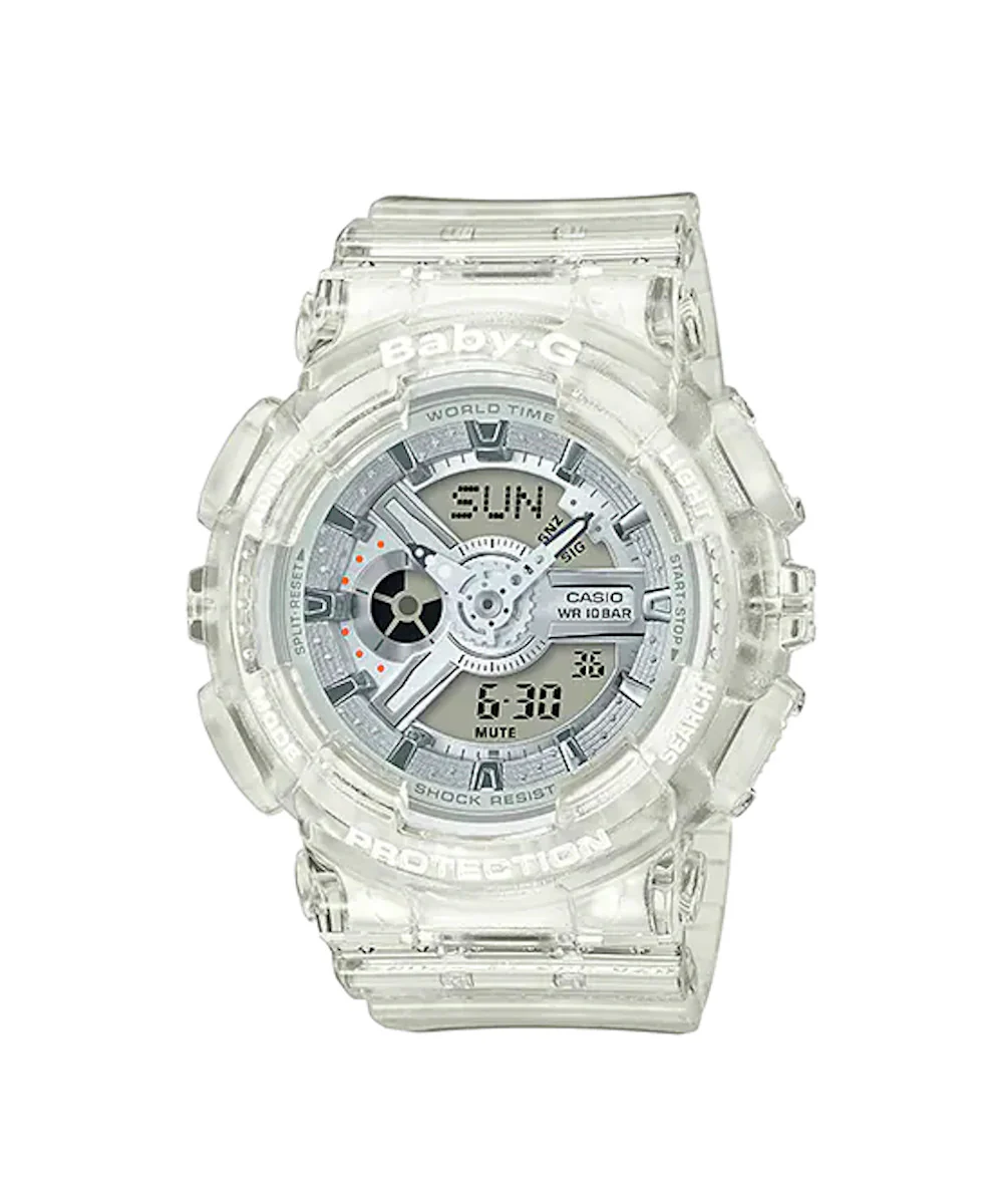 RELOJ PARA MUJER CASIO BABY-G BA-110CR-7ADR -BLANCO