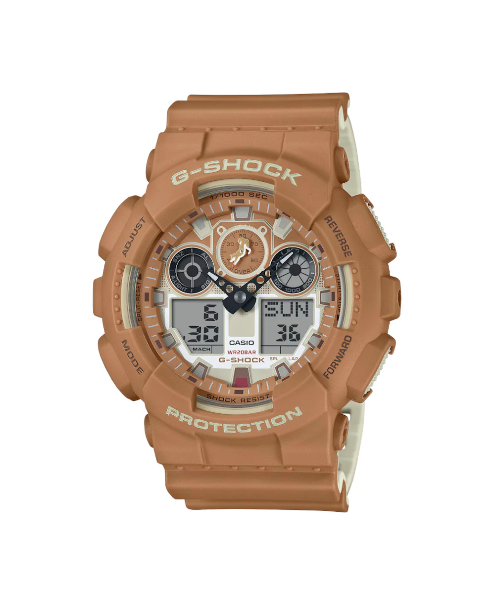 RELOJ CASIO G-SHOCK GA-100SHB-5ADR- CAFÉ