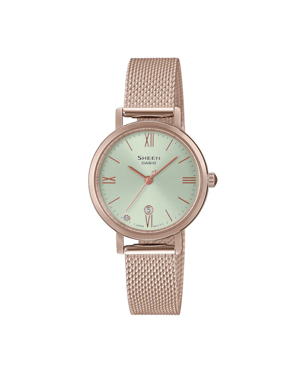 RELOJ PARA MUJER CASIO SHEEN SHE-4540CM-3AUDF -VERDE