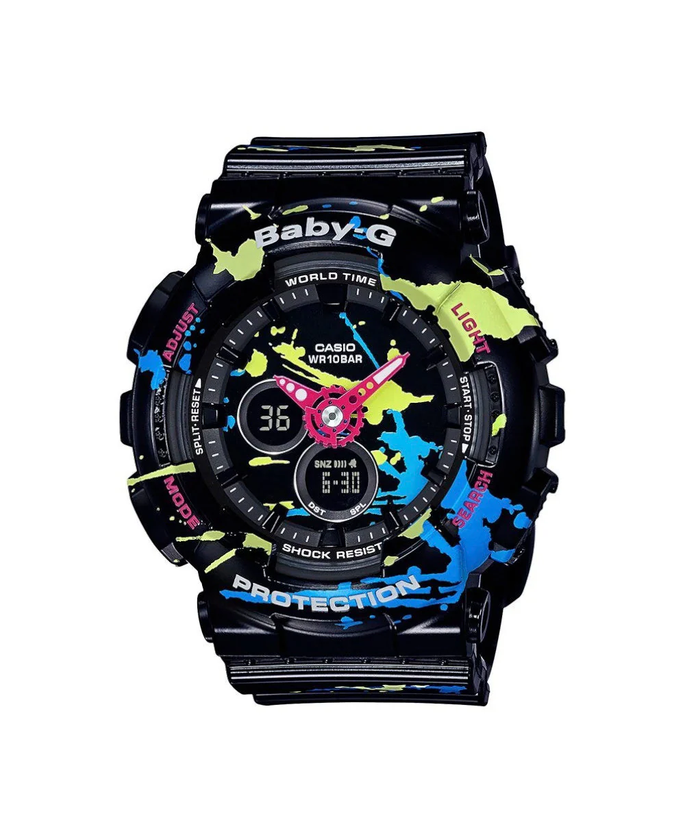 RELOJ PARA MUJER CASIO BABY-G BA-120SPL-1ADR -NEGRO