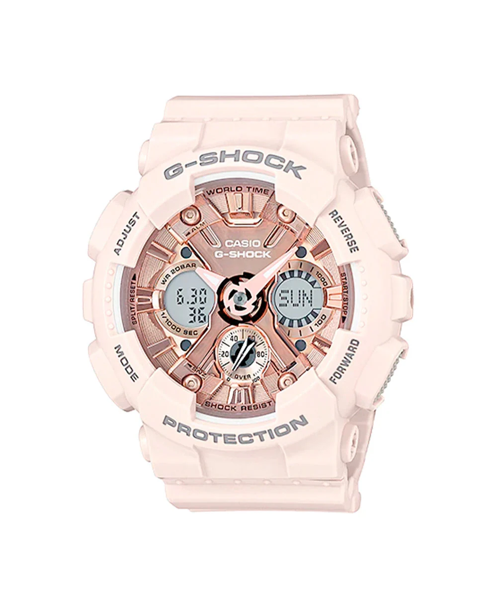 RELOJ PARA MUJER CASIO G-SHOCK  GMA-S120MF-4ADR -ROSADO