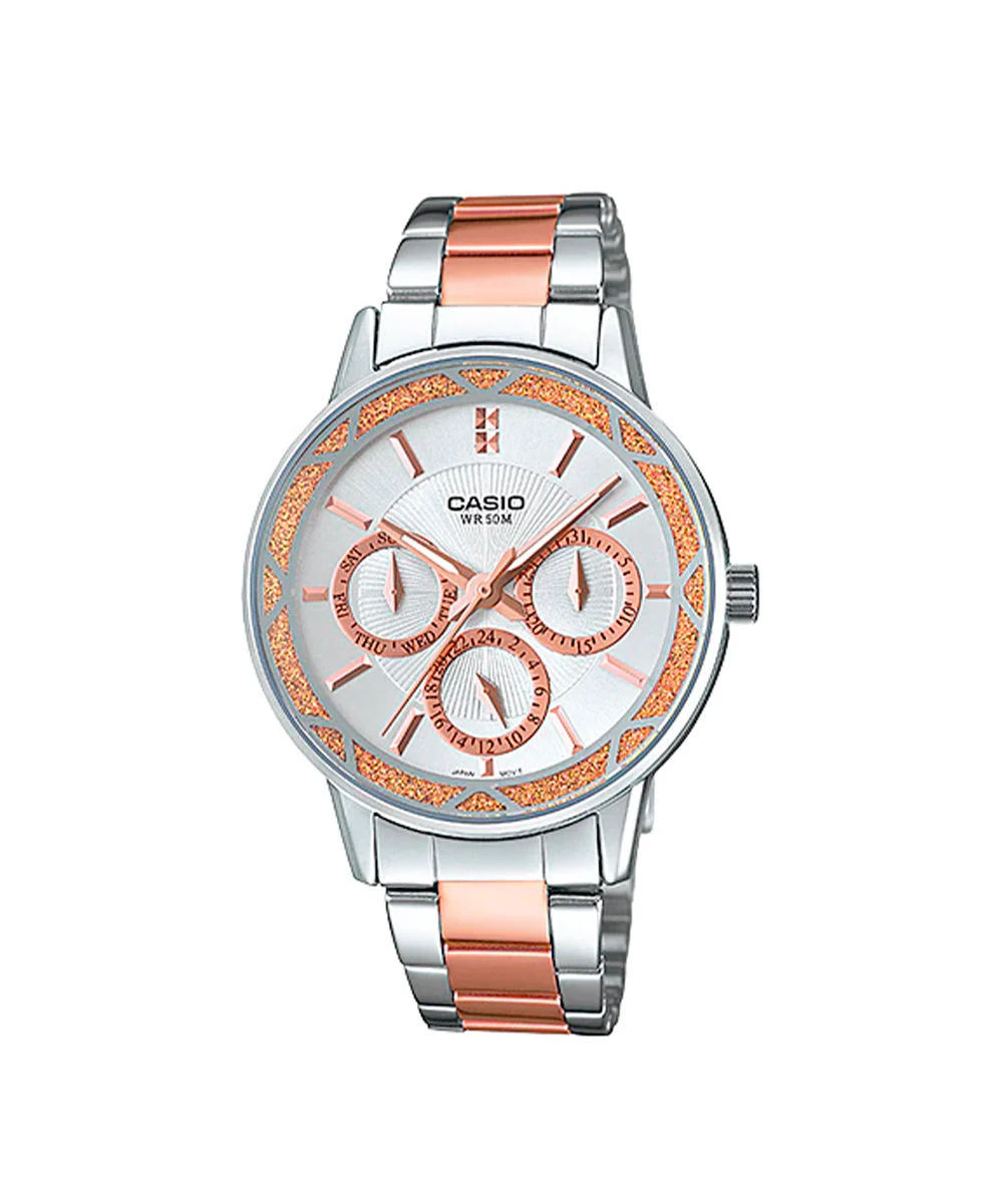 RELOJ PARA MUJER CASIO LTP-2087RG-7AVDF -BLANCO