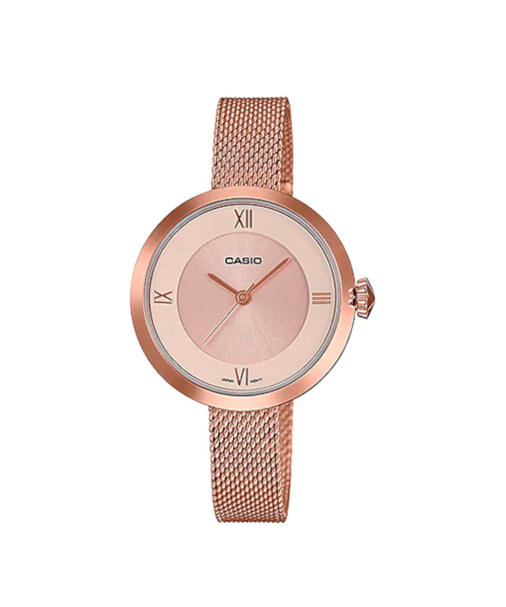 RELOJ PARA MUJER CASIO LTP-E154MPG-4ADF -ROSADO