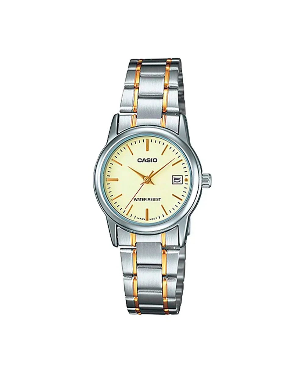 RELOJ PARA MUJER CASIO LTP-V002SG-9AUDF -AMARILLO