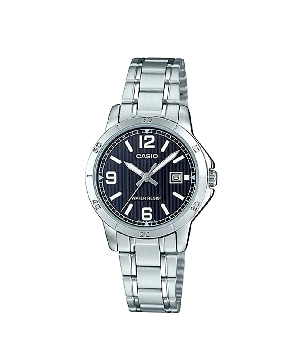 RELOJ PARA MUJER CASIO LTP-V004D-1B2UDF -PLATEADO