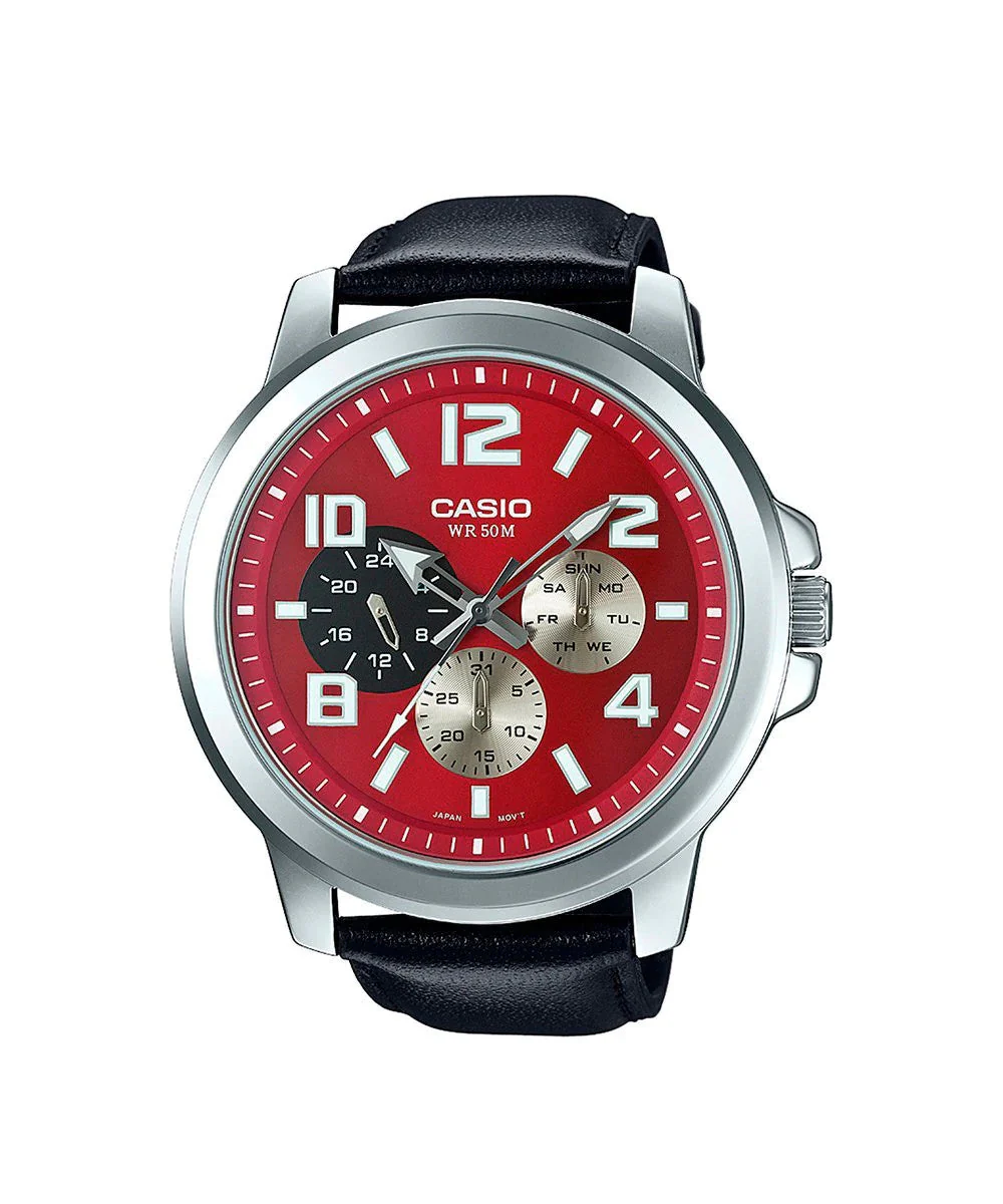 RELOJ PARA HOMBRE CASIO MTP-X300L-4AVDF -ROJO
