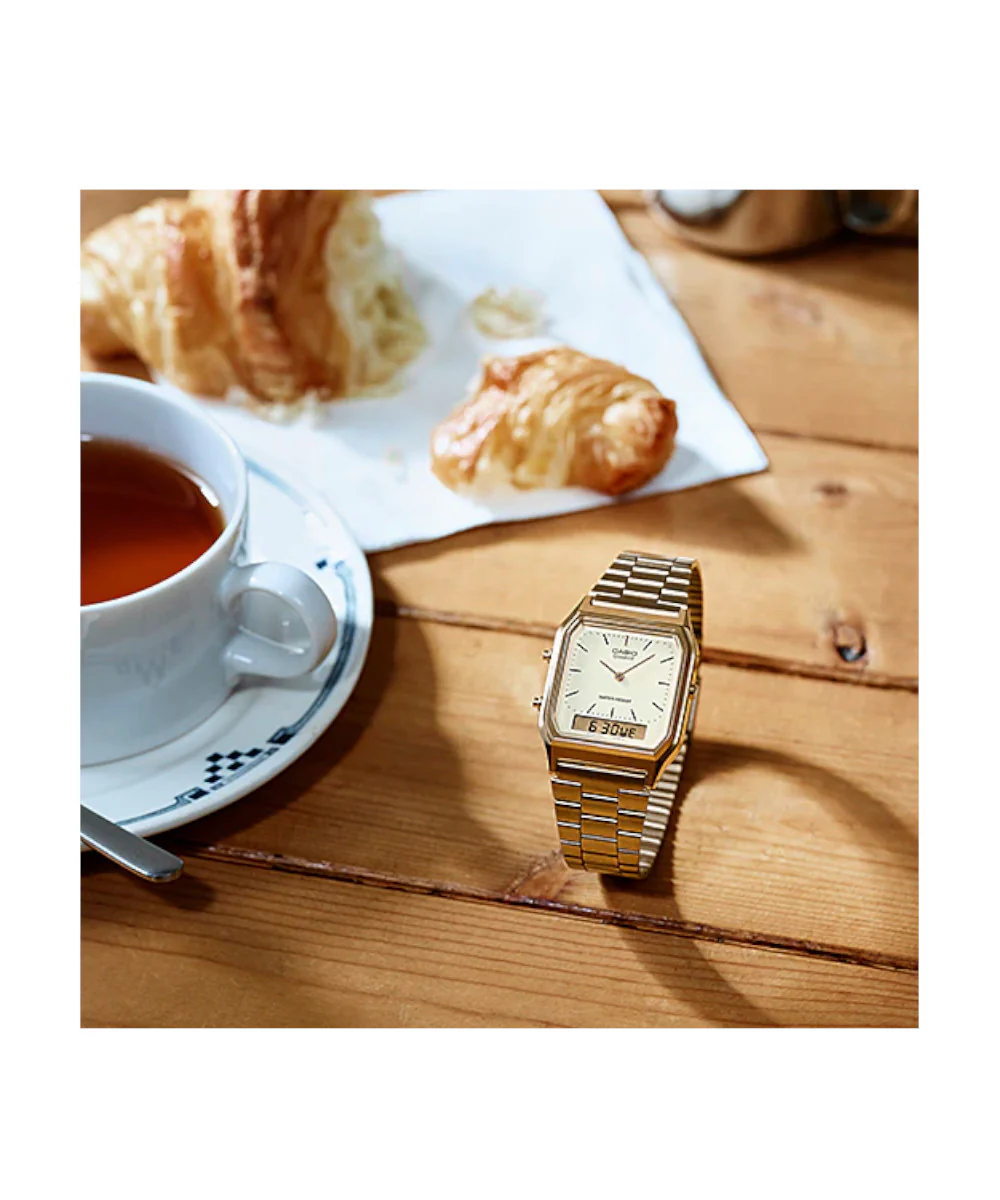 RELOJ CASIO VINTAGE AQ-230GA-9DMQ -DORADO - Image 2