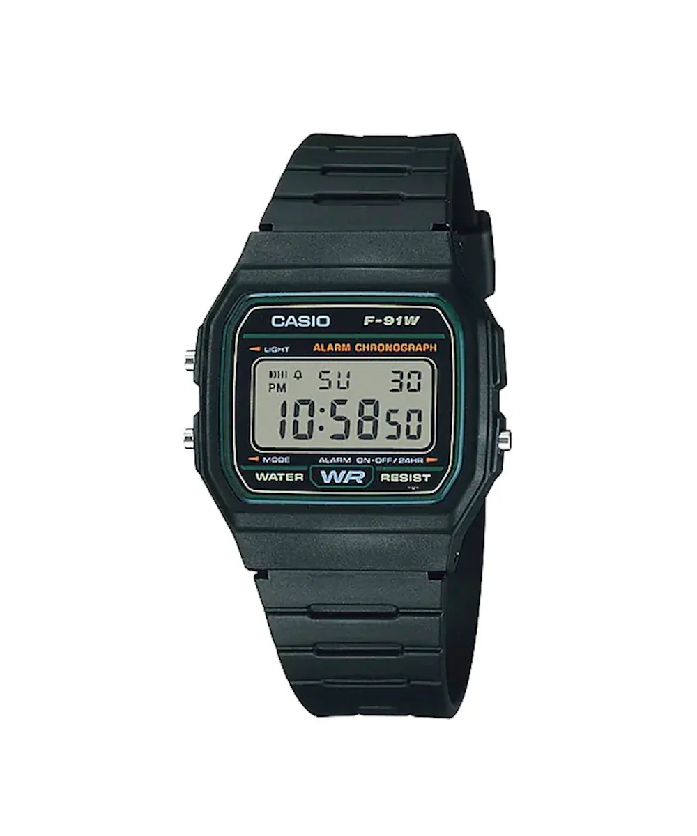 RELOJ CASIO F-91W-3DG -NEGRO