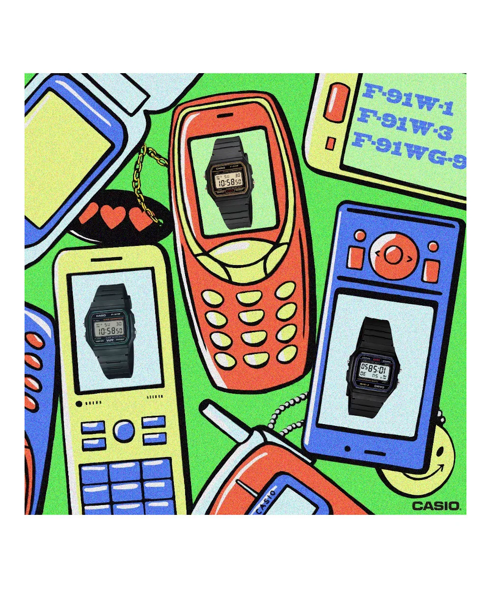 RELOJ CASIO F-91WG-9QDF -NEGRO - Image 3