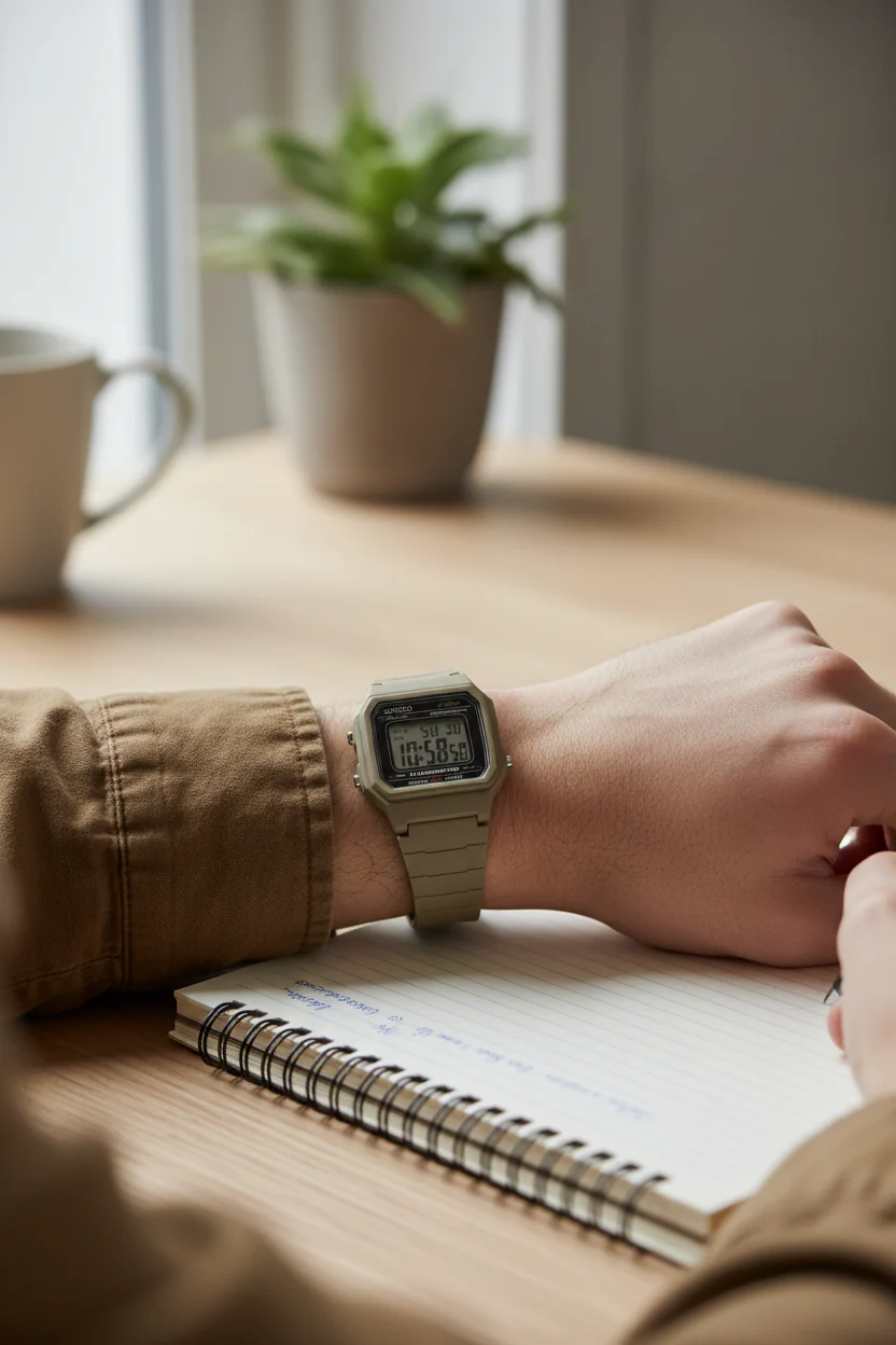 RELOJ CASIO W-217H-5AVDF -CAFÉ - Image 7