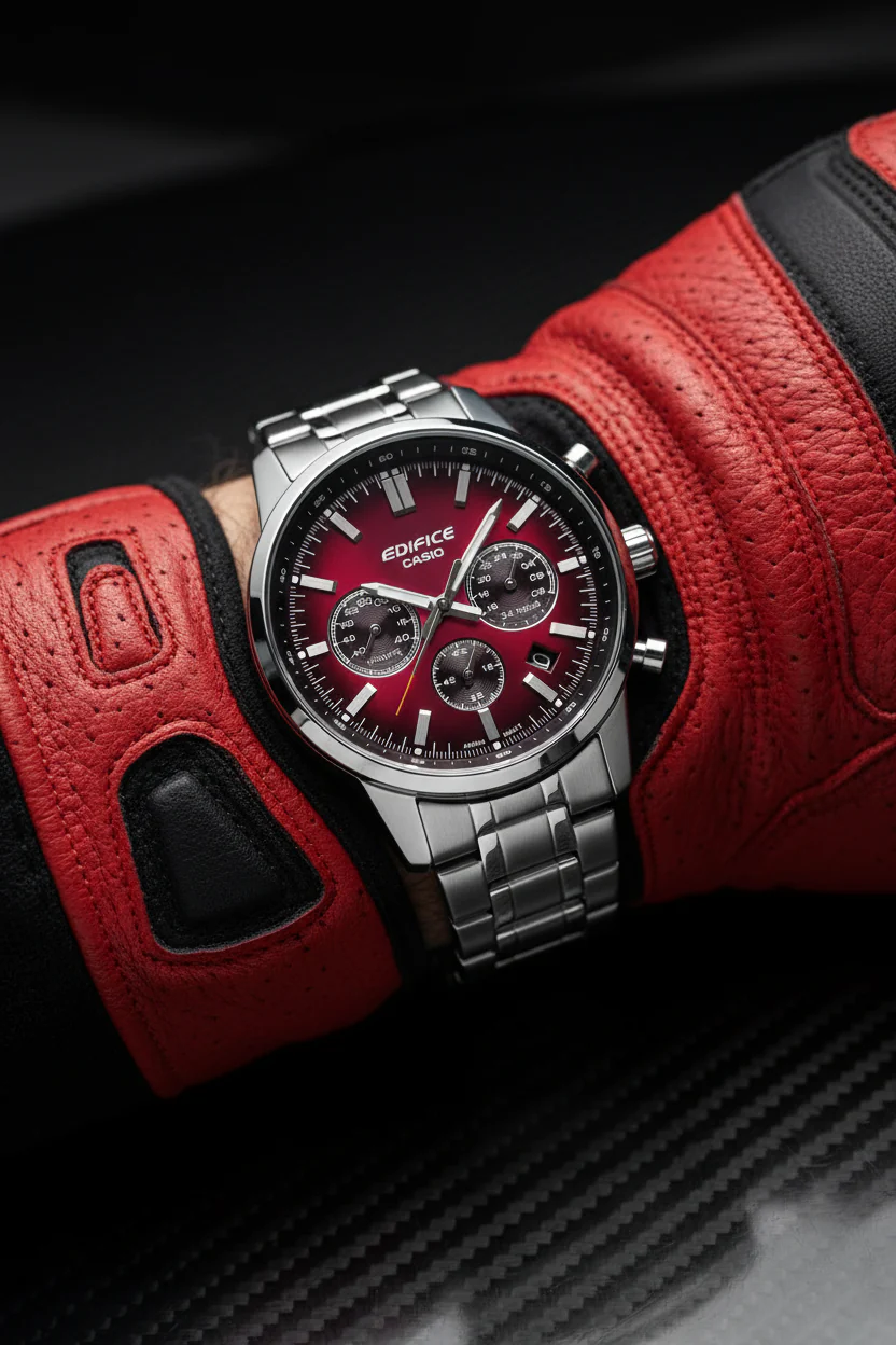 RELOJ PARA HOMBRE CASIO EDIFICE EFR-575D-4ADF - ROJO - Image 6