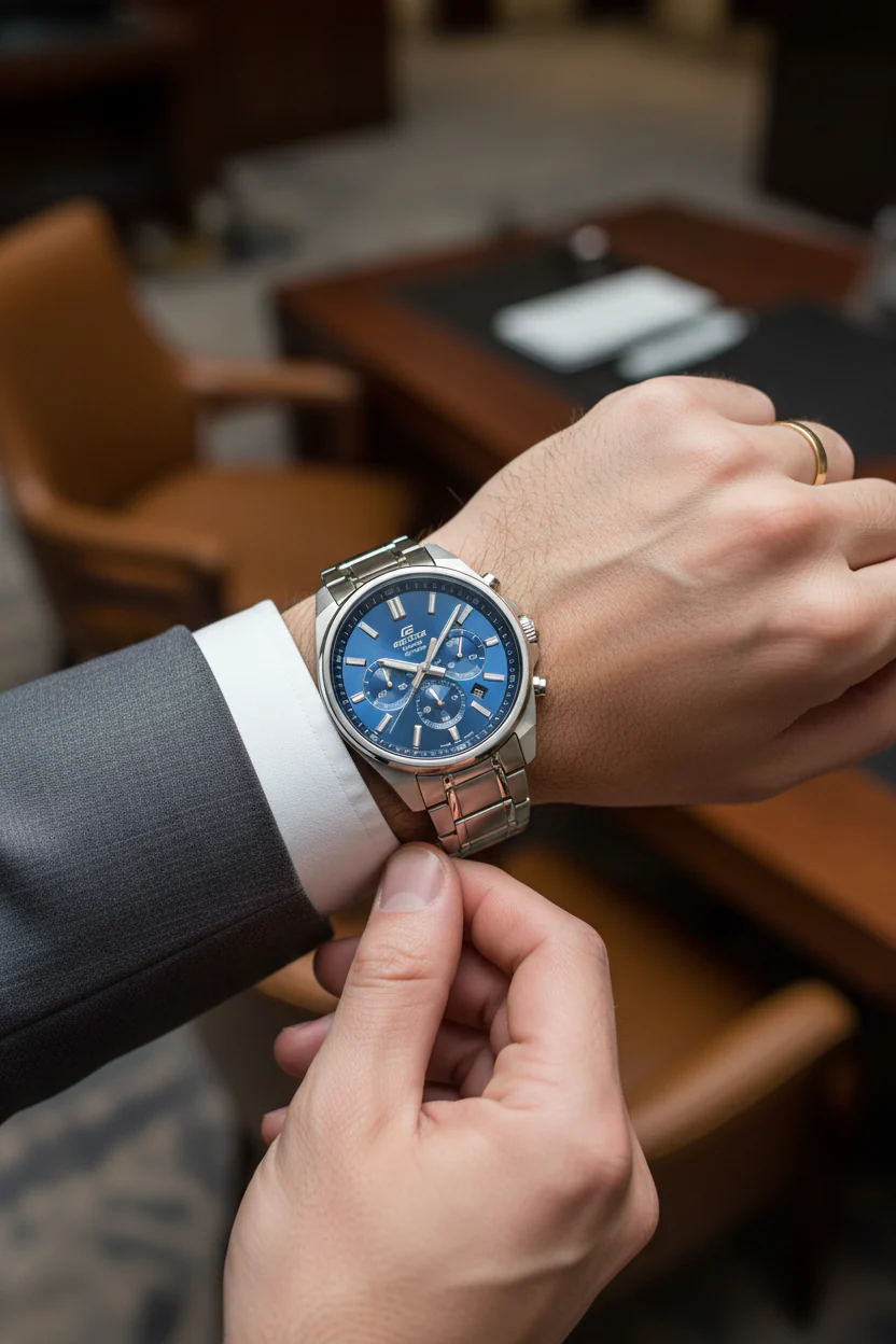 RELOJ PARA HOMBRE CASIO EDIFICE EFV-650D-2AVUDF -AZUL - Image 6