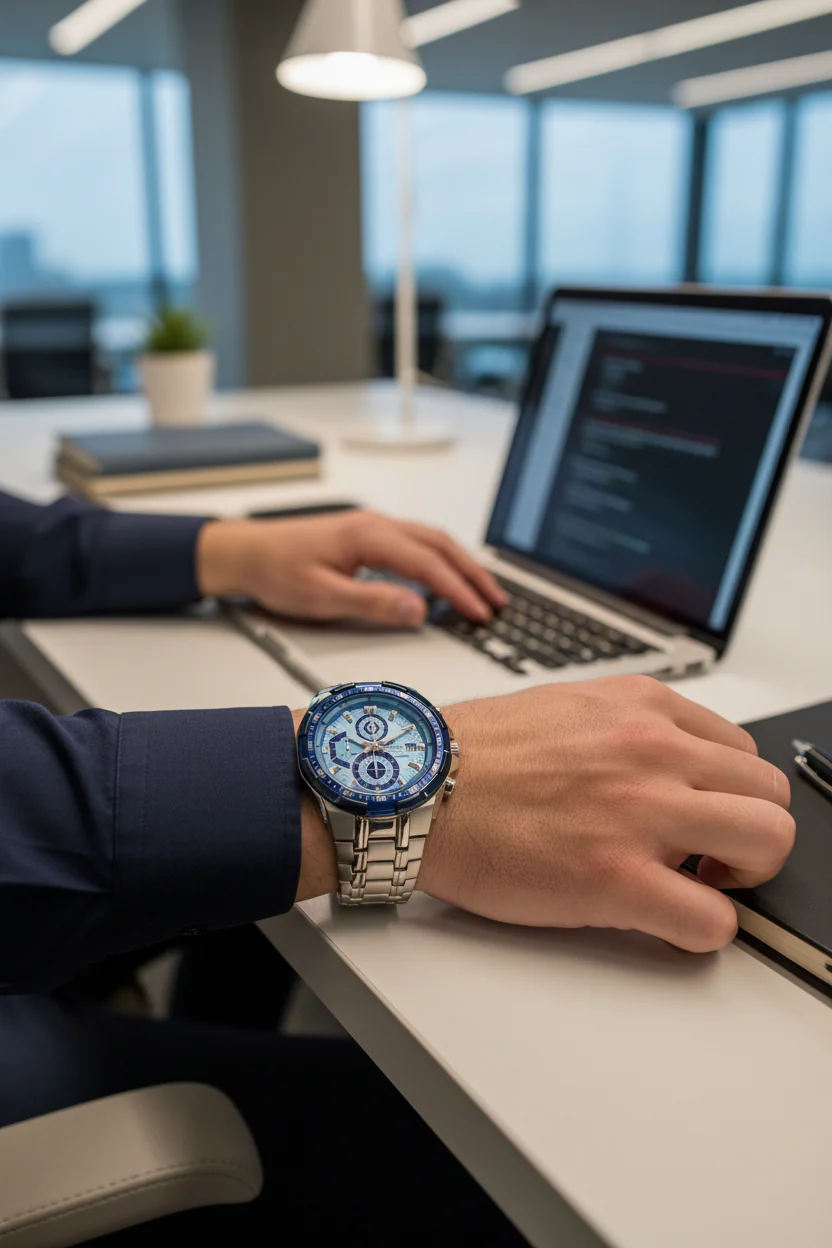 RELOJ PARA HOMBRE CASIO EDIFICE EFR-539DE-2AVUDF - AZUL - Image 4