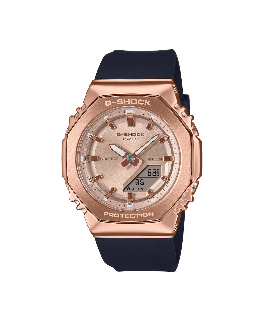 RELOJ PARA MUJER CASIO G-SHOCK  GM-S2110PG-1A4DR -NEGRO