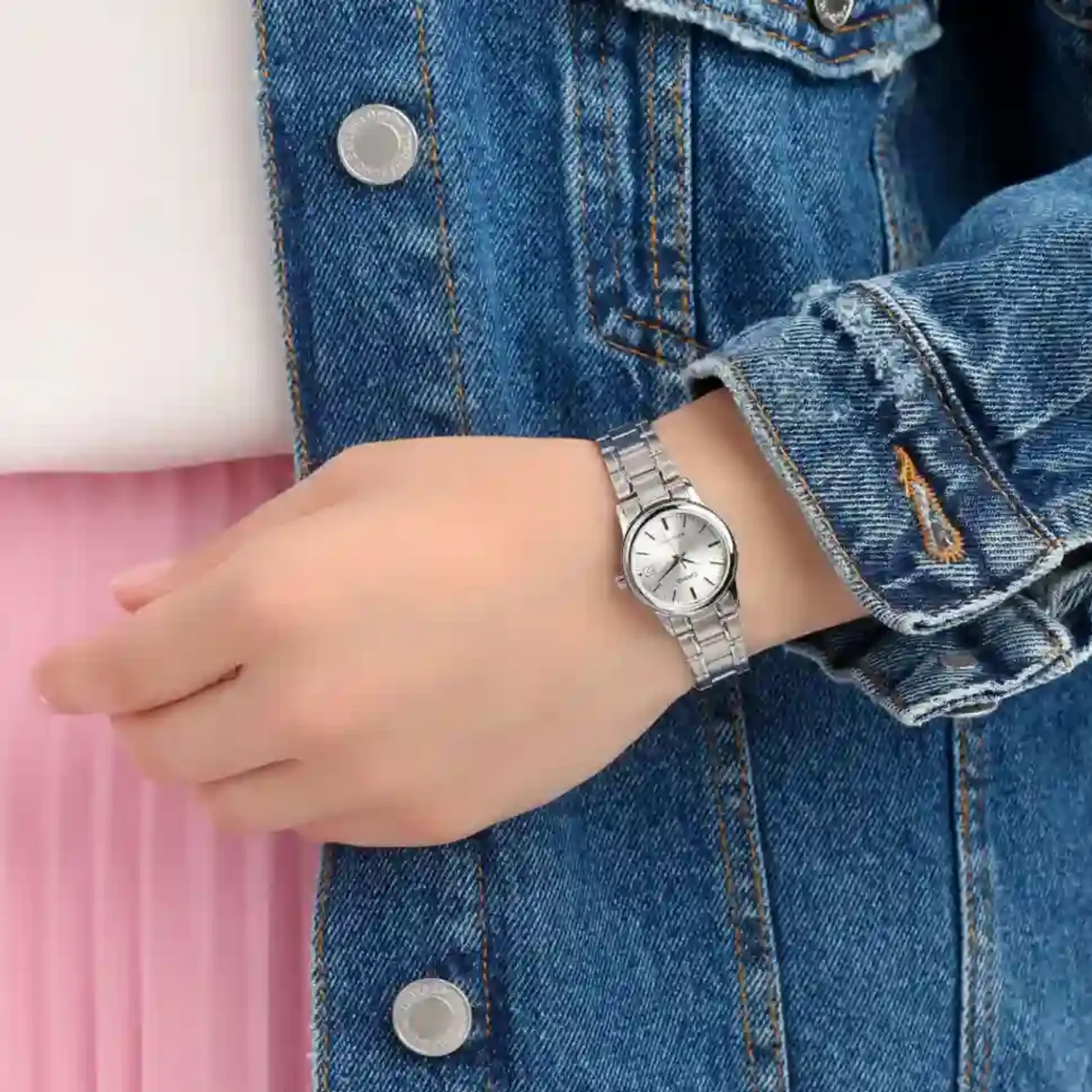 RELOJ PARA MUJER CASIO LTP-V002D-7AUDF -BLANCO - Image 2