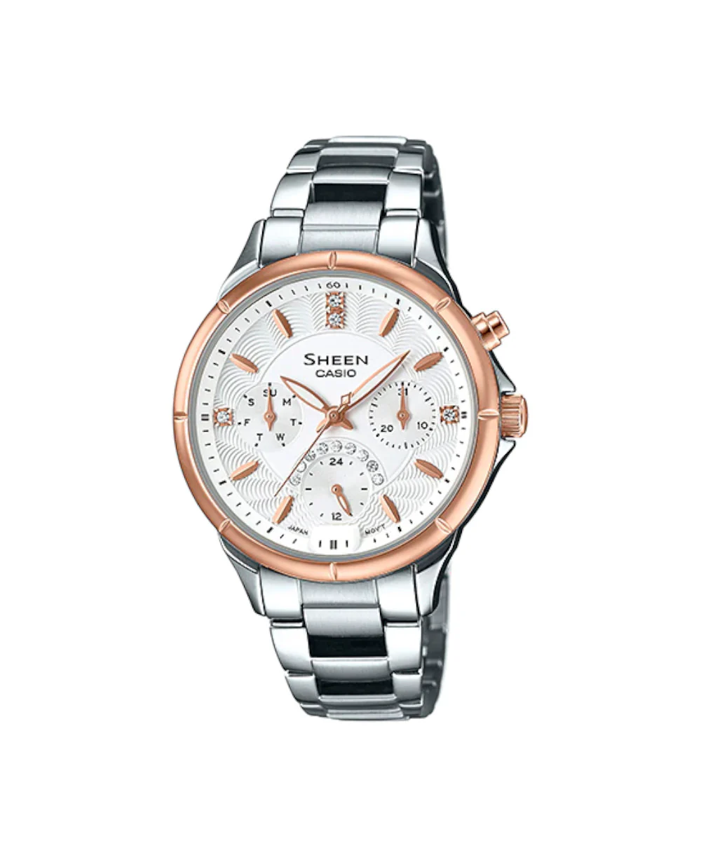 RELOJ PARA MUJER CASIO SHEEN SHE-3047SG-7AUDR -BLANCO