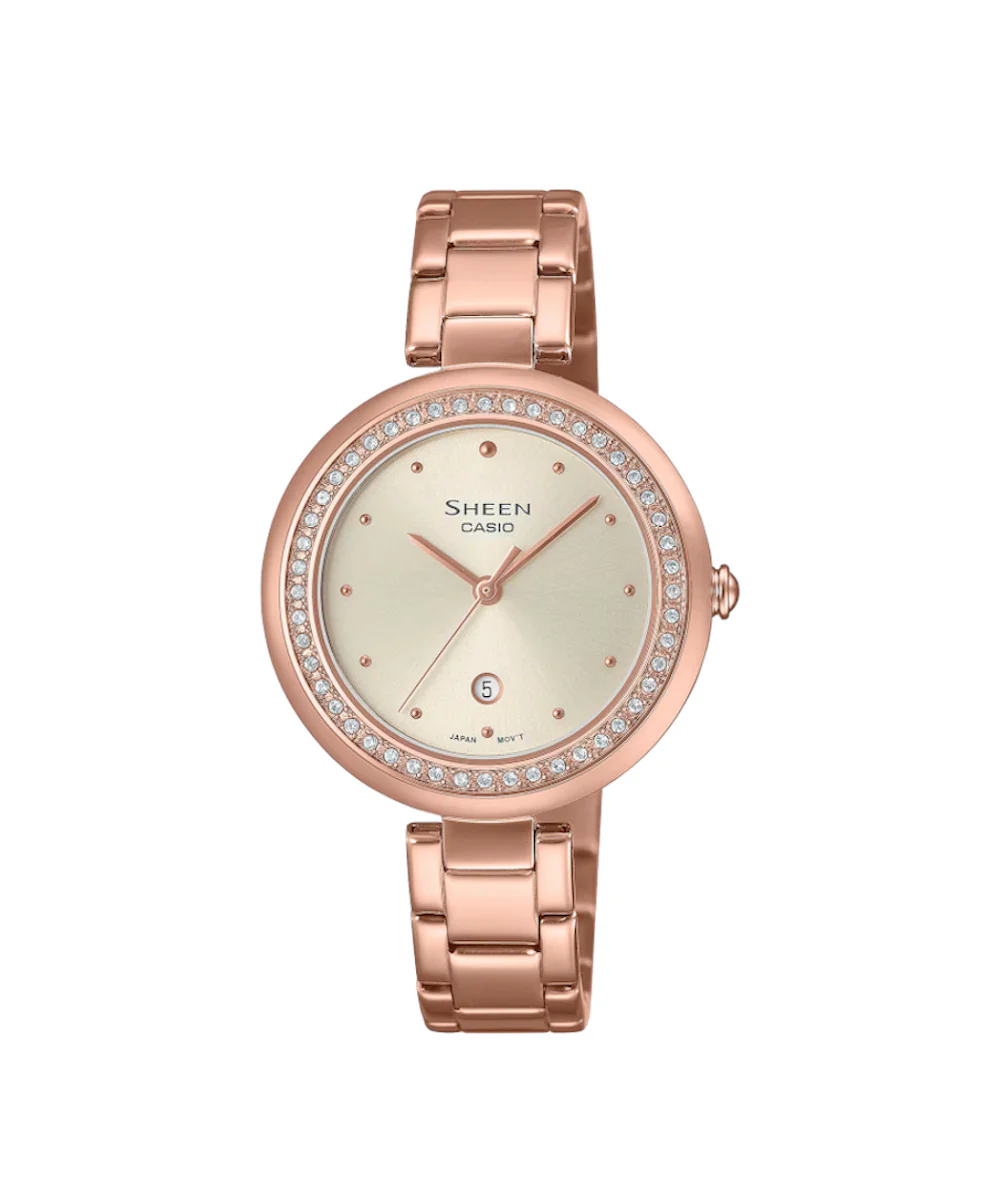 RELOJ PARA MUJER CASIO SHEEN SHE-4556PG-7AUDF -AMARILLO