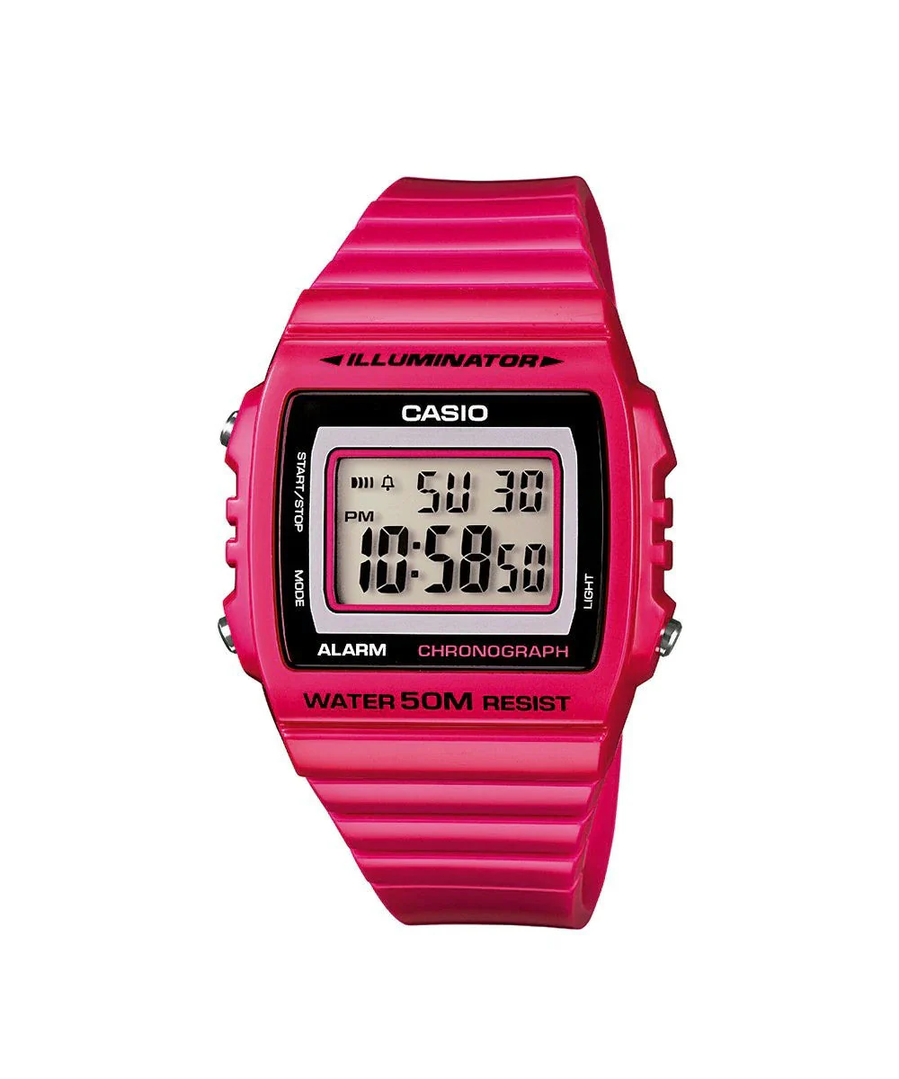 RELOJ CASIO W-215H-4AVDF -ROSADO