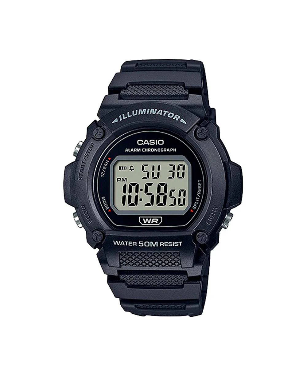 RELOJ CASIO W-219H-1AVDF -NEGRO